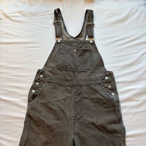 Vintage Women's Gray Jean Overalls - Made in Japan